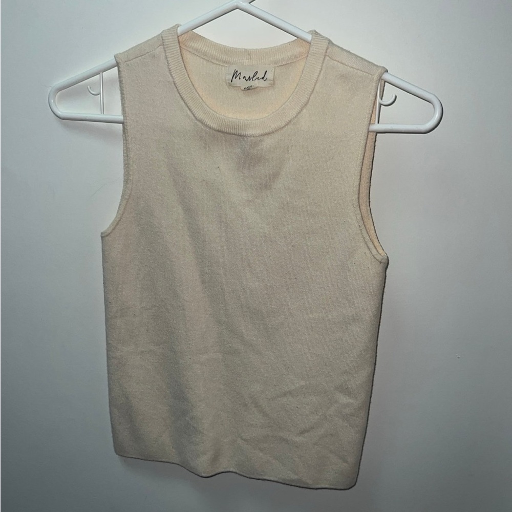 Marled cream colored tank top size XS